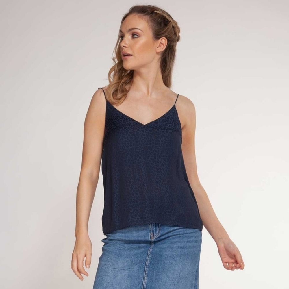 Dex Blue Fitted Sleeveless Camisole